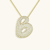 Bubble Initial Diamond Necklace